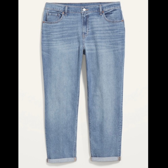 Old Navy Mid-Rise Straight Leg Boyfriend Jean - Picture 1 of 7